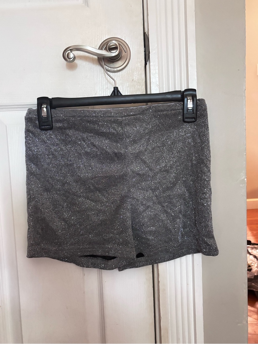 Silver Glitter Women’s Shorts